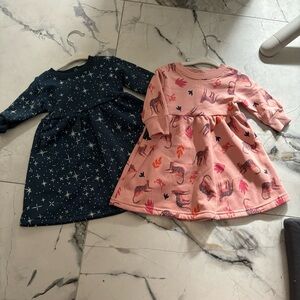 Charming Kids Dress Set in Pink and Navy